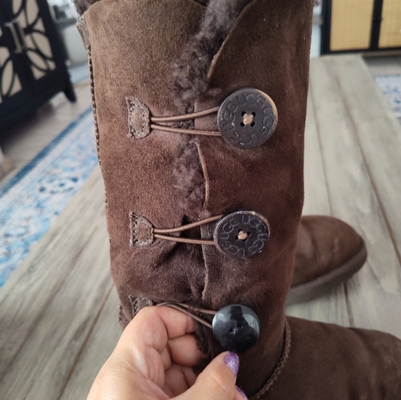 UGG SUEDE TALL BOOT IN BROWN SIZE WOMANS 7 - Picture 8 of 15